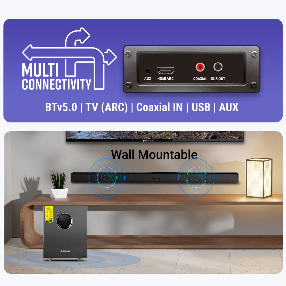 ZEBRONICS SONATA 1 SOUNDBAR ZEBRONICS SONATA 1 SOUNDBAR